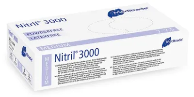 Produktbild von Meditrade® unisex Einmalhandschuhe Nitril® 3000 weiß Größe S 100 St.
