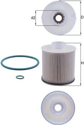 Produktbild von Kraftstofffilter MAHLE KX 486D für RENAULT Clio V Schrägheck (BF) Filtereinsatz