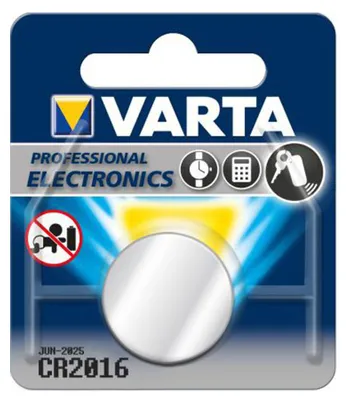 Produktbild von Varta Batterie CR2016 Ersatzbatterie Lithium 3V Knopfzelle 34287