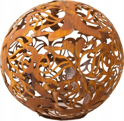 Produktbild von Garten Terrasse Kugel Rose Dekorative Cortenstahl Gartenkugeln im Freien 35 cm