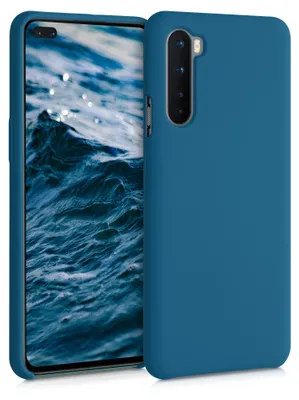 Produktbild von kwmobile Handyhülle für OnePlus Nord Hülle - Case Silikon - Kabelloses Laden - Schutzhülle Cover in Petrol matt