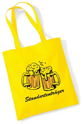 Produktbild von Huuraa Jutebeutel Standartenträger Schützenfest 10 Liter Yellow Baumwolle Tasche Geschenkidee