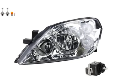 Zdjęcie produktu dla Reflektory samochodowe pasujące do modelu Nissan Primera P12, produkcja od 01/2002 - reflektor lewy. Dodatkowo: aktuator