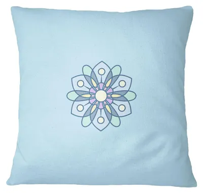 Dekorative Kissenhülle 45x45 cm Polyester Lichtblau mit Reißverschluss