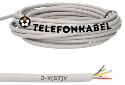 Produktbild von Lapp 25 Meter 1591301 Telefonkabel 2x2x0,6 mm J-Y(ST) Y Telefonleitung 2x2x0,6 geschirmt I Fernmeldeleitung I Klingelleitung I Klingeldraht 4 adrig I Alarmkabel