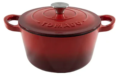 Obrázok produktu pre TOMADO Kastról červený - liatinový - smaltovaný - ø 24 cm / 4,5 litra