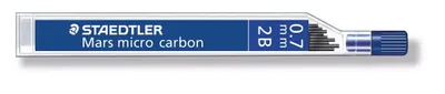 Produktbild von Staedtler Mars Micro Carbon, 2B, Schwarz, 0,7 mm, Mars micro 775, Graphite 779, Box, 12 Stück(e)