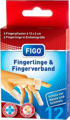 Zdjęcie produktu dla Figo, Plastry na palce, 12 sztuk (PRODUKT Z NIEMIEC)