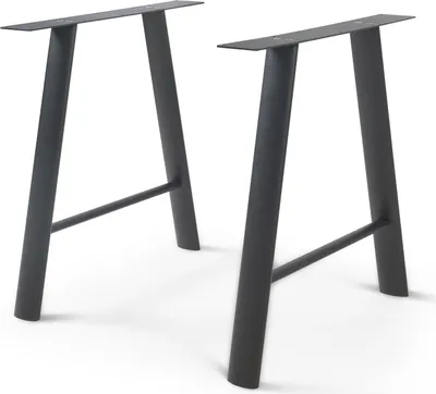 Immagine prodotto di Set di 2 telai per tavolo "Hullem" a forma di A in acciaio 72 x 70 x 10 cm Nero