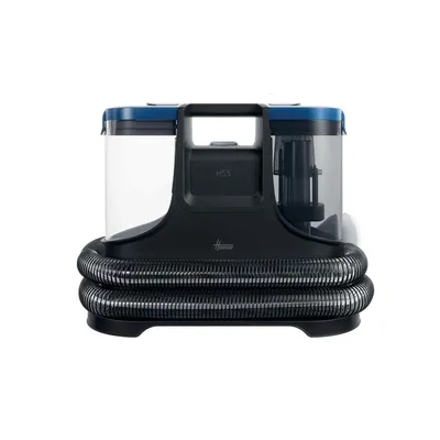 A Hoover carpet cleaner is shown against a white background.