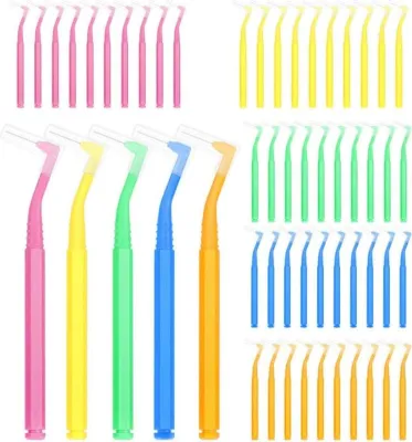 Image de 50 brosses interdentaires en 5 tailles - Set de brosses interdentaires