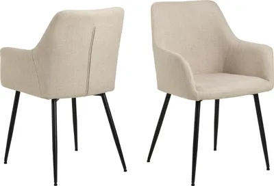 Produktbild von Esszimmerstuhl >Lizzy< in Beige, Stoff - 59x85x59cm (BxHxT)