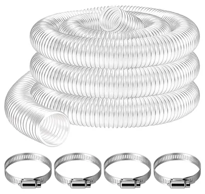 Produktbild von 50 mm Transparente PVC Absaugschlauch von 3 m