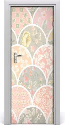 Produktbild von Tulup Türaufkleber 75x205 cm Dekorative Aufkleber Selbstklebend Wasserdichte Tapete Abnehmbar Schlafzimmer Wohnzimmer Wohnkultur - Blumenmuster