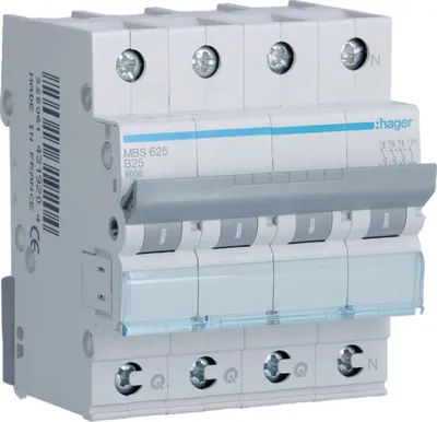 Obrázok produktu pre Hager LS-vypínač, 3P+N, 6 kA, B-25 A, QC, 4 M, 1 ks.