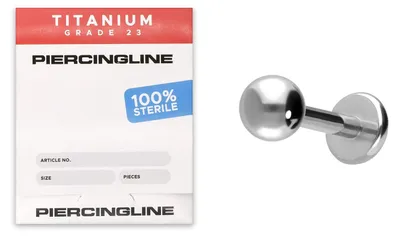 Produktbild von Ohrpiercing, Nasenpiercing Sterilisiertes Titan Labret