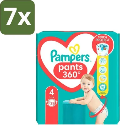 Produktbild von Pampers – Windelhosen – Baby Trockenhosen Größe 4 – 25 Windeln - Vorteilspack - 7 Stücke