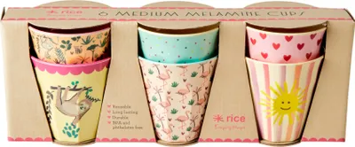 Produktbild von Rice Melamin Kinderbecher Set - Funky Prints