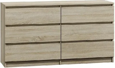 Produktbild von M6 Malve Kommode 140Cm 6 Schubladen Sonoma