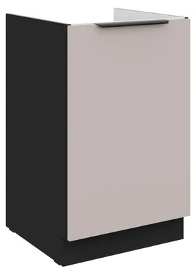 Immagine prodotto di Mobile lavabo con anta singola AGAFIJA - larghezza 50 cm, cashmere / nero