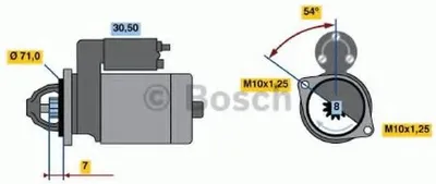 Produktbild von BOSCH 0 986 018 561 Starter Anlasser 1,3kW für MITSUBISHI Space Star (DGA) 12V