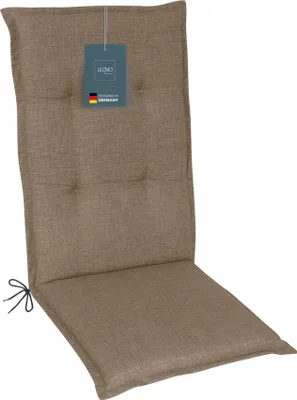 Produktbild von LILENO HOME Gartenstuhl Auflagen als [1er Set - Hochlehner] in Hellbraun - bequeme Liegen als Sitzauflagen für Gartenmöbel - Stuhlkissen für Gartenstühle und Klappstühle