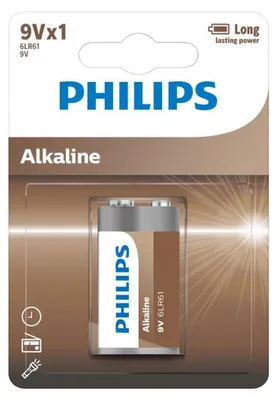 Image de Batterie Philips 6LR61A1B/10 Alcaline 9V 1pc