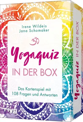 Produktbild von Yogaquiz Quizspiel mit 108 Fragekarten zu 18 Yogathemen – Lernkarten & Quizabende