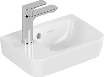 Immagine prodotto di Villeroy & Boch O.novo - Lavabo Compact 360x250 mm, con sfioratore, 1 foro per rubinetto a sinistra, bianco alpino 43423601