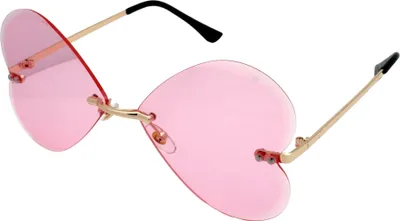 Produktbild von Festivalbrille Herz Brille Sonnenbrille Damen Große Herzform Brillengläser Facettenschliff Edle Luxus Party Festival Bri