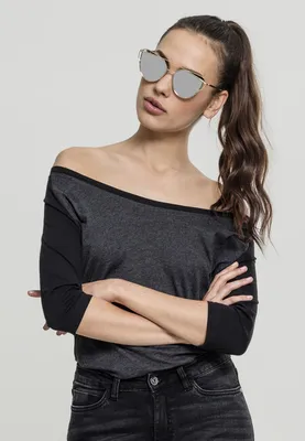 Obrázek produktu pro Dámské tričko Urban Classics Ladies 3/4 Contrast Raglan Tee charcoal/black - M