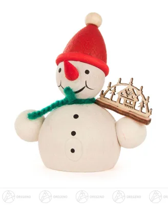 Produktbild von Miniatur Schneemann mit Lichterbogen Höhe = 5cm NEU