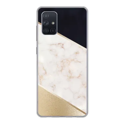 Produktbild von MuchoWow® Handyhülle Schutzhülle Hülle für Samsung Galaxy A51 Marmor - Gold - Rosa Silikon Softcase Handy Hülle - Schutzabdeckung