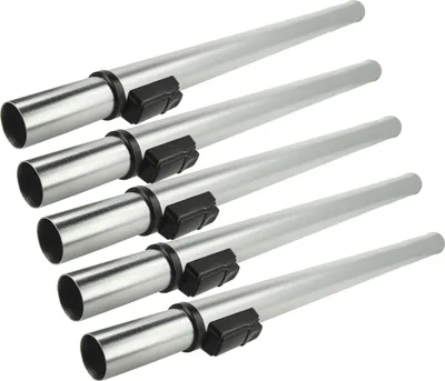 Produktbild von vhbw 5x Staubsaugerohr kompatibel mit Lux D 738, D 740, D 748, D 750, D 730, D 735, D 739 Staubsauger - 32mm Anschluss, 60 - 94cm Schwarz Silber