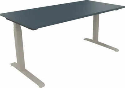 Produktbild von Sitz-/Stehtisch Kufe Doppels. Quad. B1600xT800xH645-1275 si/Lavagrau
