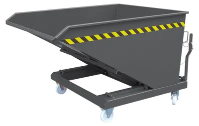 Produktbild von STIER Kippbehälter Scheren-Kipp-Mechanismus 1000l 1500kg anthrazitgrau