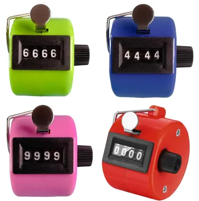 Immagine prodotto di 4 contatori manuali a click, contatori meccanici fino a 9999