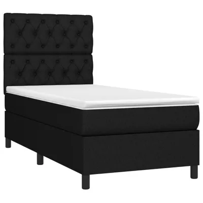 Immagine prodotto di vidaXL Letto a molle con materasso nero 80x200 cm in tessuto