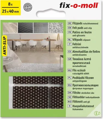 Produktbild von Filzpads rutschhemmend 25 mm x 40 mm fix-o-moll
