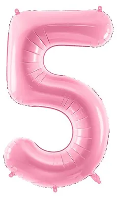 Zdjęcie produktu dla Różowy balon foliowy cyfra "5", idealny na urodziny! Wspaniała dekoracja o wymiarach 86 cm, która doda blasku każdej imprezie. Spraw, aby ta chwila była niezapomniana!