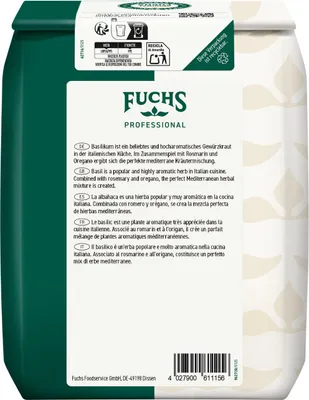 Produktbild von Fuchs Professional Basilikum gerebelt würzige Kräutermischung 250g