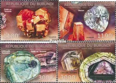 Produktbild von Briefmarken Burundi 2012 Mi 2630-2633 (kompl.Ausg.) postfrisch Mineralien
