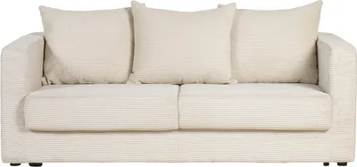 Produktbild von Miliboo - Schlafsofa 3-Sitzer in beige Cordstoff mit 13 cm Matratze BACIO