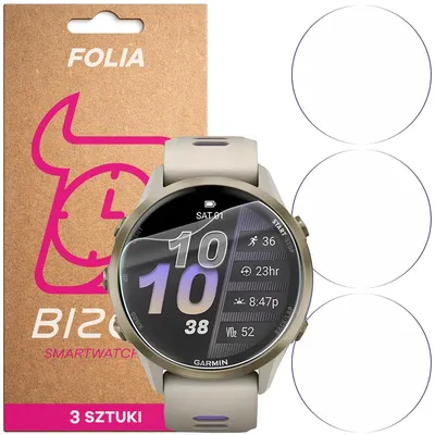 Produktbild von 3x Schutzfolie für den Bildschirm für Garmin Forerunner 970, Bizon Watch HydroFlex