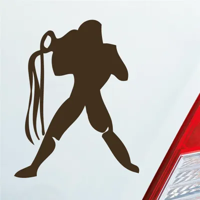 Produktbild von Auto Aufkleber Sternzeichen Wassermann PKW Car KFZ Roller 8x10 cm Braun Sticker Heckscheibenaufkleber