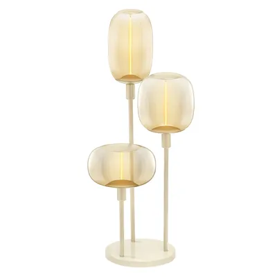 Obrázok produktu pre LEDVANCE DECOR STICK FLOOR podlahové svietidlo, 3 x E27, béžová farba, nerezová oceľ, prispôsobené svetelné scenáre, ideálne pre obytné priestory, nožný spínač, moderný dizajn, pätica E27, dekoratívne