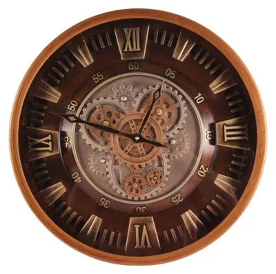 Productafbeelding van Wandklok Yorkville, 46 cm - Goud - Rond - Met wijzerplaat