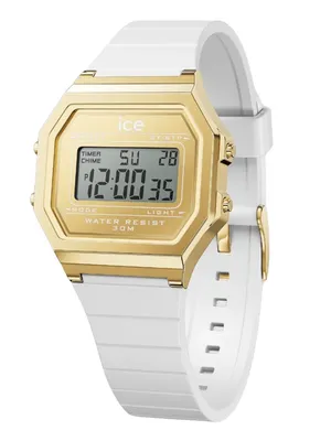 Zdjęcie produktu dla Ice Watch damski zegarek cyfrowy białe złoto ICE cyfry retro 022049