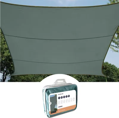Produktbild von Perel Sonnensegel 5 x 5 m, quadratisch für Garten und Terrasse, wasserabweisendes Polyester 160