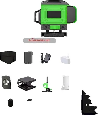 Obrázek produktu pro Laserové nivelační zařízení, 3 x 360 zelených čar, samonivelační funkce, zelená 8 čar
